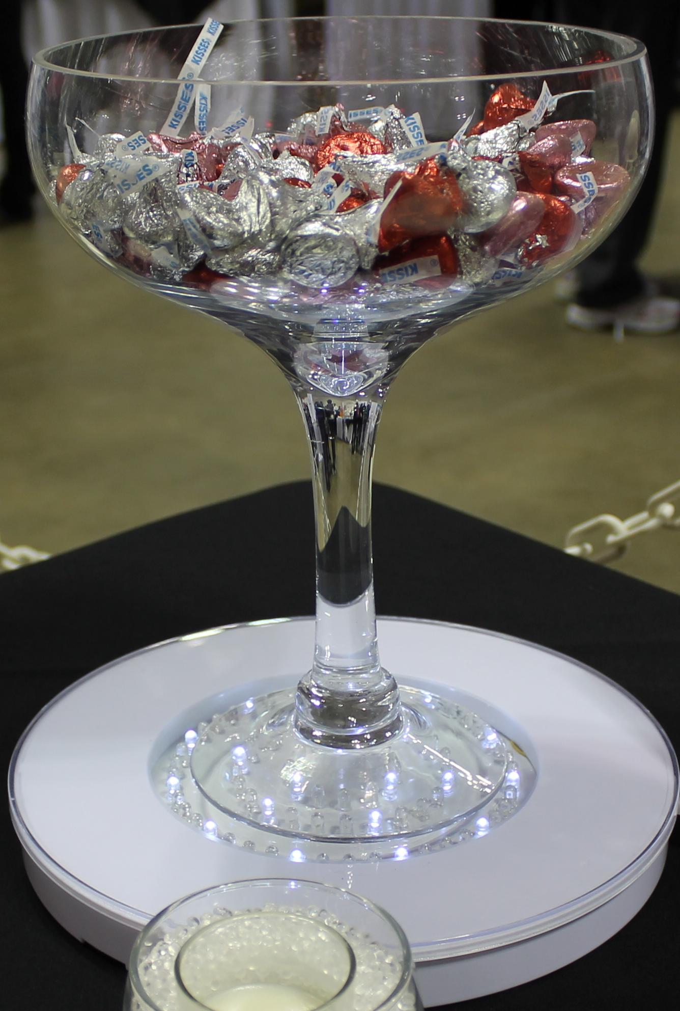 Giant Martini Glass Centerpiece